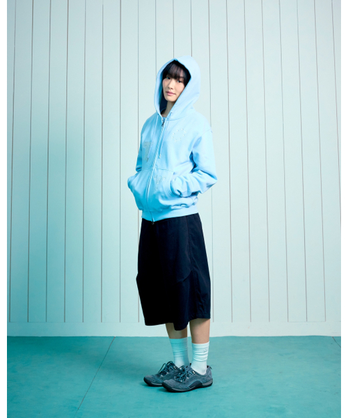 THECOLDESTMOMENT(ザコールデストモーメント)の「TCM snail hooded zip-up (sky blue)(パーカー・レディース・その他・LARGE/SMALL/MEDIUM)」の9枚目の写真