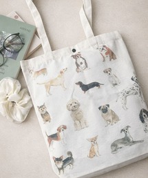 【 ammy. / エイミードット 】 ドッグ プリント キャンバス トート