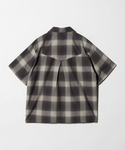 Jieda（ジエダ）の「＜JIEDA＞チェック オープンカラー ショートスリーブ シャツ（シャツ/ブラウス・メンズ・ダークブラウン/ブラック・2/1）」の3枚目の写真