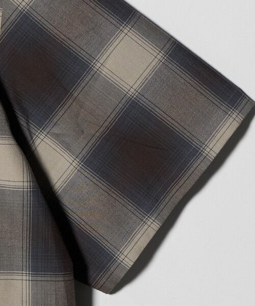 Jieda（ジエダ）の「＜JIEDA＞チェック オープンカラー ショートスリーブ シャツ（シャツ/ブラウス・メンズ・ダークブラウン/ブラック・2/1）」の5枚目の写真