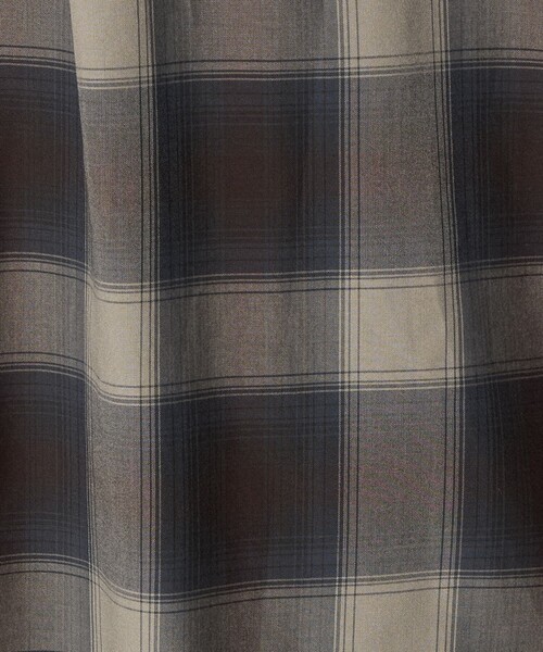 Jieda（ジエダ）の「＜JIEDA＞チェック オープンカラー ショートスリーブ シャツ（シャツ/ブラウス・メンズ・ダークブラウン/ブラック・2/1）」の9枚目の写真