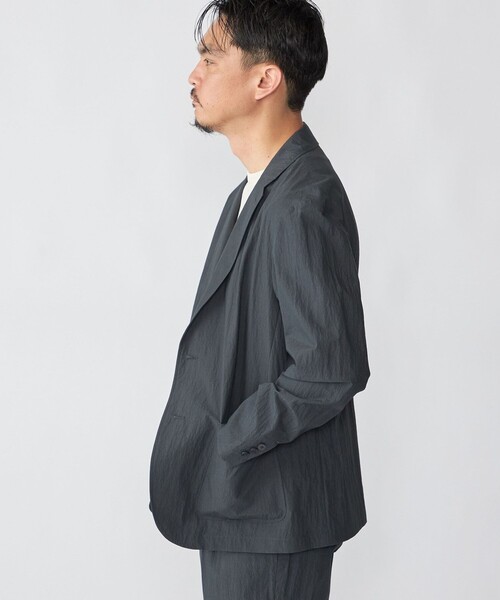 SHIPS（シップス）の「SHIPS:〈洗濯機可能〉CO+ ジャケット(セットアップ対応)（テーラードジャケット・メンズ・グレー系その他/ダークグレー/ブラック・MEDIUM/LARGE/SMALL）」の7枚目の写真