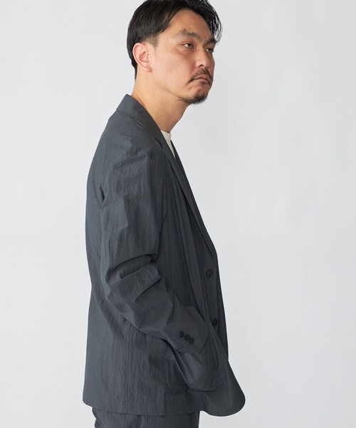 SHIPS（シップス）の「SHIPS:〈洗濯機可能〉CO+ ジャケット(セットアップ対応)（テーラードジャケット・メンズ・グレー系その他/ダークグレー/ブラック・MEDIUM/LARGE/SMALL）」の9枚目の写真