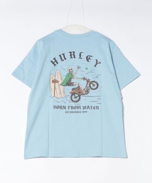 Hurley （ハーレー）の「【Hurley:ハーレー】ヘビーウェイトコットンTシャツ　オーバーサイズシルエット　バックプリント　WHEELIE OVRSZD SS TEE（Tシャツ/カットソー・メンズ・ブラック/ライトブルー/ホワイト/ブルーグレー・LARGE/SMALL/MEDIUM/X-LARGE）」の5枚目の写真