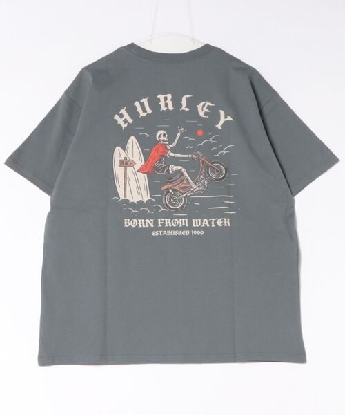 Hurley （ハーレー）の「【Hurley:ハーレー】ヘビーウェイトコットンTシャツ　オーバーサイズシルエット　バックプリント　WHEELIE OVRSZD SS TEE（Tシャツ/カットソー・メンズ・ブラック/ライトブルー/ホワイト/ブルーグレー・LARGE/SMALL/MEDIUM/X-LARGE）」の7枚目の写真