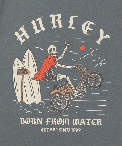 Hurley （ハーレー）の「【Hurley:ハーレー】ヘビーウェイトコットンTシャツ　オーバーサイズシルエット　バックプリント　WHEELIE OVRSZD SS TEE（Tシャツ/カットソー・メンズ・ブラック/ライトブルー/ホワイト/ブルーグレー・LARGE/SMALL/MEDIUM/X-LARGE）」の21枚目の写真