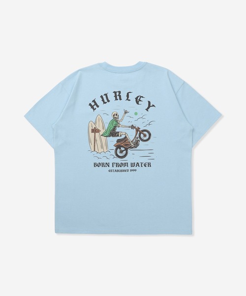 Hurley （ハーレー）の「【Hurley:ハーレー】ヘビーウェイトコットンTシャツ　オーバーサイズシルエット　バックプリント　WHEELIE OVRSZD SS TEE（Tシャツ/カットソー・メンズ・ブラック/ライトブルー/ホワイト/ブルーグレー・LARGE/SMALL/MEDIUM/X-LARGE）」の22枚目の写真