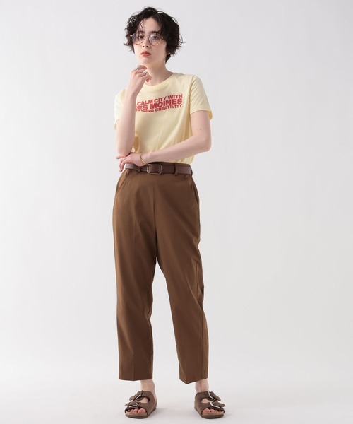 GEORGE'S(ジョージズ)の「スリムテーパードパンツ(その他パンツ・レディース・オフホワイト/ブラウン/ブラック・MEDIUM/SMALL)」の1枚目の写真