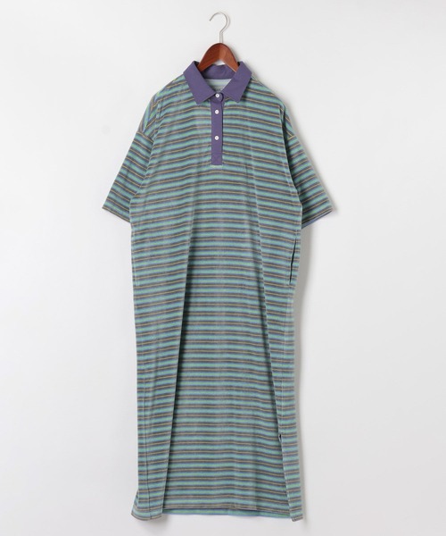 niko and...（ニコアンド）の「[MODE NORM CORE] パイルラガーマキシワンピース（ワンピース・レディース・ネイビー/ベージュ/サックスブルー・LARGE/MEDIUM）」の16枚目の写真