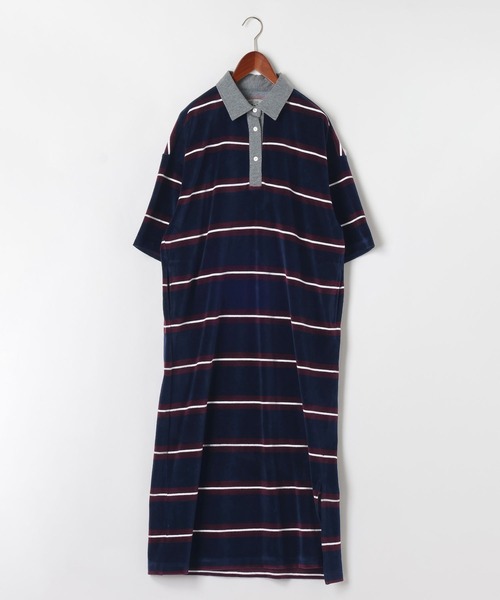 niko and...（ニコアンド）の「[MODE NORM CORE] パイルラガーマキシワンピース（ワンピース・レディース・ネイビー/ベージュ/サックスブルー・LARGE/MEDIUM）」の18枚目の写真