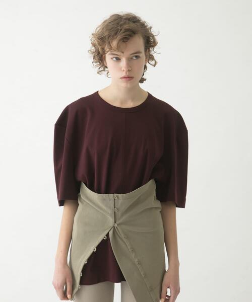 LAATO（ラート）の「puff shoulder big tee（Tシャツ/カットソー・レディース・ブラウン/ライトブルー/ブラック・FREE）」の3枚目の写真