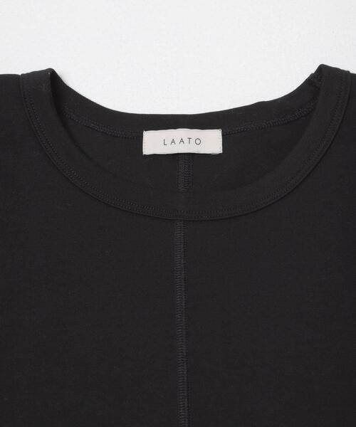 LAATO（ラート）の「puff shoulder big tee（Tシャツ/カットソー・レディース・ブラウン/ライトブルー/ブラック・FREE）」の11枚目の写真