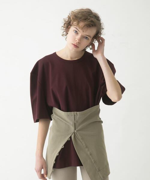 LAATO（ラート）の「puff shoulder big tee（Tシャツ/カットソー・レディース・ブラウン/ライトブルー/ブラック・FREE）」の13枚目の写真