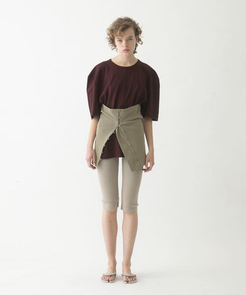 LAATO（ラート）の「puff shoulder big tee（Tシャツ/カットソー・レディース・ブラウン/ライトブルー/ブラック・FREE）」の14枚目の写真