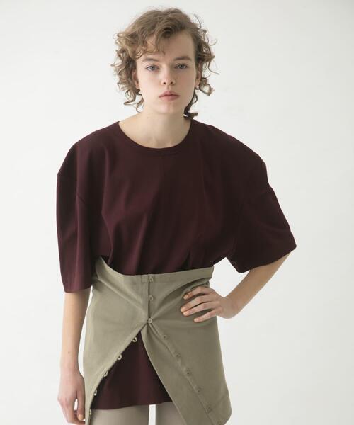 LAATO（ラート）の「puff shoulder big tee（Tシャツ/カットソー・レディース・ブラウン/ライトブルー/ブラック・FREE）」の16枚目の写真