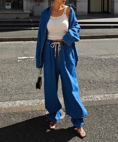 esutoreja（エストレジャ）の「デニムオーバーシャツ（シャツ/ブラウス・レディース・ブルー/ブラック・FREE）」の11枚目の写真