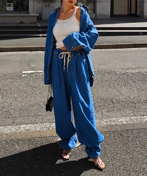 esutoreja（エストレジャ）の「デニムオーバーシャツ（シャツ/ブラウス・レディース・ブルー/ブラック・FREE）」の12枚目の写真