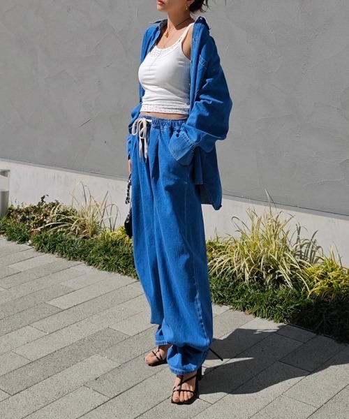 esutoreja（エストレジャ）の「デニムオーバーシャツ（シャツ/ブラウス・レディース・ブルー/ブラック・FREE）」の13枚目の写真