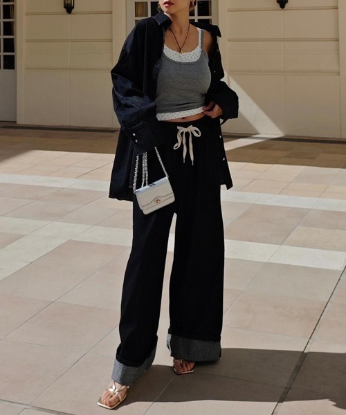 esutoreja（エストレジャ）の「デニムオーバーシャツ（シャツ/ブラウス・レディース・ブルー/ブラック・FREE）」の5枚目の写真