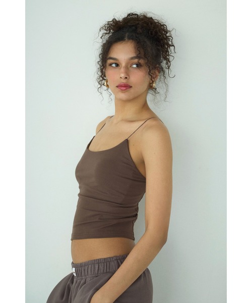 ALEXIA STAM（アリシアスタン）の「Spaghetti Strap Padded Camisole /パッドinスパゲッティキャミ（キャミソール・レディース・ブラック/ブルー/クリーム/ブラウン・L/M/S）」の2枚目の写真