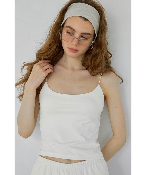 ALEXIA STAM(アリシアスタン)の「Spaghetti Strap Padded Camisole /パッドinスパゲッティキャミ(キャミソール・レディース・ブラック/ブルー/クリーム/ブラウン/グリーン/ピンク/ホワイト・L/M/S)」の18枚目の写真