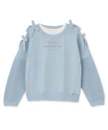 mezzo piano Junior | 【人気商品再入荷】【直営店で取り扱い無し】ラメメッシュニット＆半袖Tシャツセット(ニット/セーター)