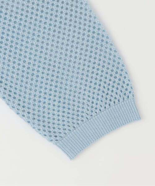 mezzo piano Junior（メゾピアノジュニア）の「【人気商品再入荷】【直営店で取り扱い無し】ラメメッシュニット＆半袖Tシャツセット（ニット/セーター・キッズ・サックスブルー/ライトピンク・M:150cm/L:160cm/S:140cm）」の3枚目の写真