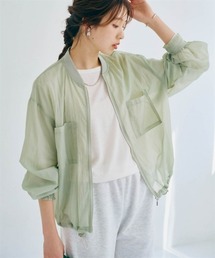 nissen | ダブルポケットボリューム袖シアーブルゾン＜大きいサイズ有＞(ブルゾン)