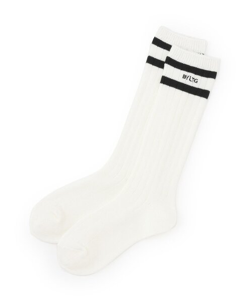 by LOVEiT(バイラビット)の「ラインルーズソックス(ソックス/靴下・キッズ・ブラック/オフホワイト・19-23cm)」の2枚目の写真