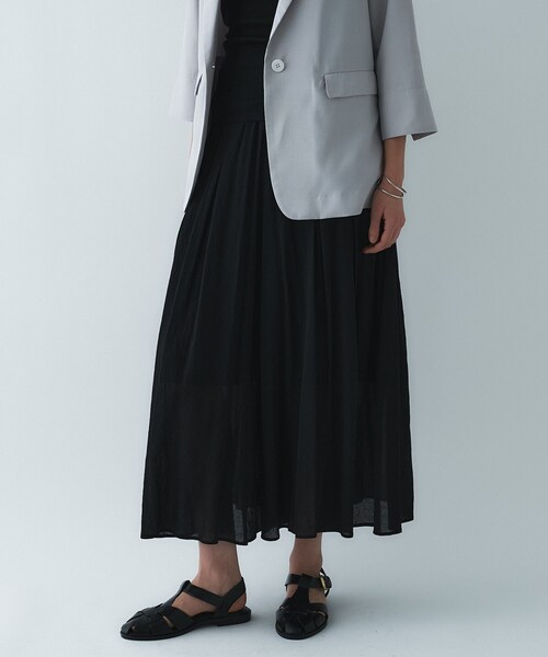 cloenc(クロエンス)の「【セットアップ/手洗い可】エアリーローンスカーチョ(その他パンツ・レディース・サックスブルー/ブラック/ホワイト・03/02/01)」の16枚目の写真