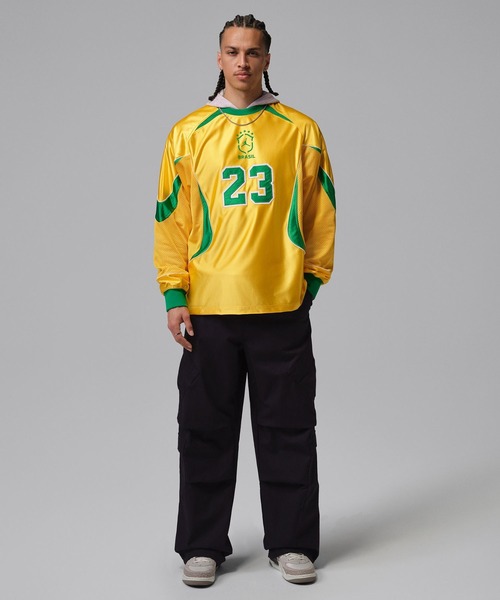 JORDAN BRAND(ジョーダンブランド)の「JORDAN BRAND M J STMT GOALIE TOP P6 / ジョーダン ブランド ジョーダン STMT GOALIE L/S トップ P6 / NIKE【SP】(ジャージ・メンズ・イエロー/ブルー・S/M/L/XL/XXL)」の9枚目の写真