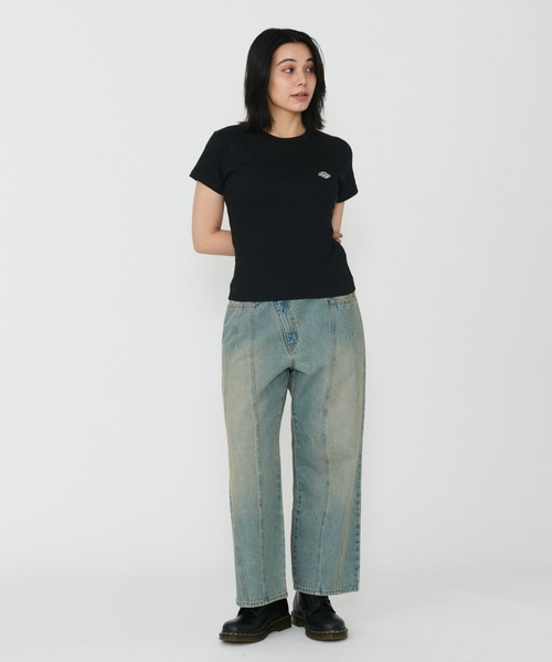 Dickies(ディッキーズ)の「Dickies/ディッキーズ グレーズビルTシャツ 半袖/ロゴTシャツ(Tシャツ/カットソー・レディース・ブルー/ブラック/ホワイト・MEDIUM/SMALL)」の4枚目の写真
