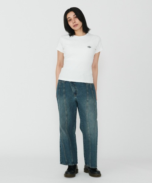 Dickies(ディッキーズ)の「Dickies/ディッキーズ グレーズビルTシャツ 半袖/ロゴTシャツ(Tシャツ/カットソー・レディース・ブルー/ブラック/ホワイト・MEDIUM/SMALL)」の11枚目の写真