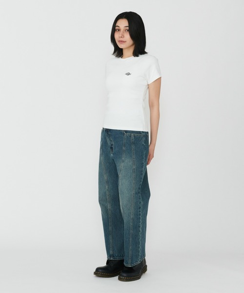 Dickies(ディッキーズ)の「Dickies/ディッキーズ グレーズビルTシャツ 半袖/ロゴTシャツ(Tシャツ/カットソー・レディース・ブルー/ブラック/ホワイト・MEDIUM/SMALL)」の12枚目の写真