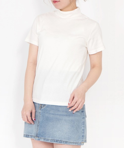 PUNYUS（プニュズ）の「ハイネックＴシャツ（Tシャツ/カットソー・レディース・ブラック/ホワイト・5/4/3/2/1）」の4枚目の写真