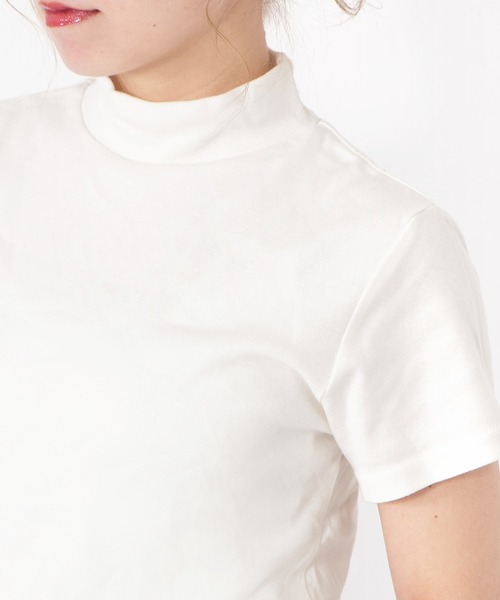 PUNYUS（プニュズ）の「ハイネックＴシャツ（Tシャツ/カットソー・レディース・ブラック/ホワイト・5/4/3/2/1）」の5枚目の写真