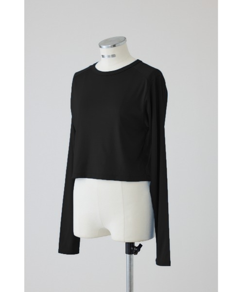 RIM.ARK(リムアーク)の「Silky long T/SH シルキー ロング ティーシャツ(Tシャツ/カットソー・レディース・ホワイト/杢グレー/ブルー/ブラック・FREE)」の15枚目の写真