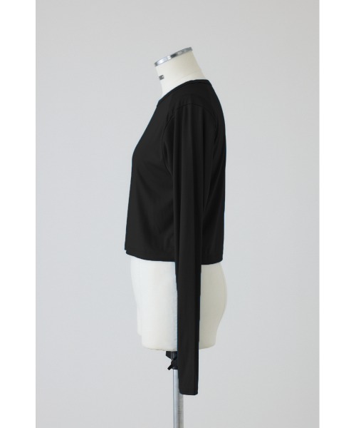 RIM.ARK(リムアーク)の「Silky long T/SH シルキー ロング ティーシャツ(Tシャツ/カットソー・レディース・ホワイト/杢グレー/ブルー/ブラック・FREE)」の16枚目の写真