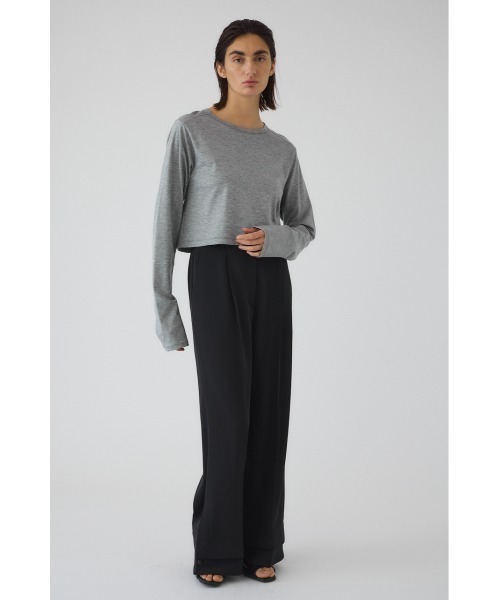 RIM.ARK(リムアーク)の「Silky long T/SH シルキー ロング ティーシャツ(Tシャツ/カットソー・レディース・ホワイト/杢グレー/ブルー/ブラック・FREE)」の19枚目の写真