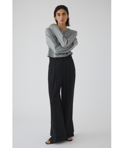 RIM.ARK(リムアーク)の「Silky long T/SH シルキー ロング ティーシャツ(Tシャツ/カットソー・レディース・ホワイト/杢グレー/ブルー/ブラック・FREE)」の20枚目の写真
