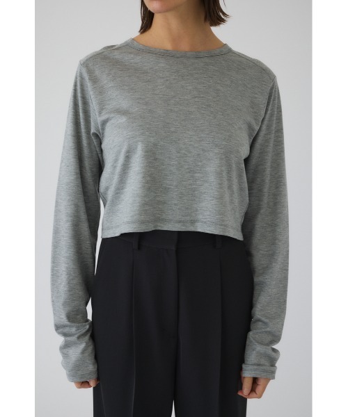 RIM.ARK(リムアーク)の「Silky long T/SH シルキー ロング ティーシャツ(Tシャツ/カットソー・レディース・ホワイト/杢グレー/ブルー/ブラック・FREE)」の18枚目の写真