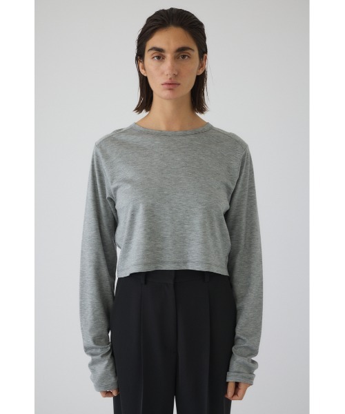 RIM.ARK(リムアーク)の「Silky long T/SH シルキー ロング ティーシャツ(Tシャツ/カットソー・レディース・ホワイト/杢グレー/ブルー/ブラック・FREE)」の22枚目の写真