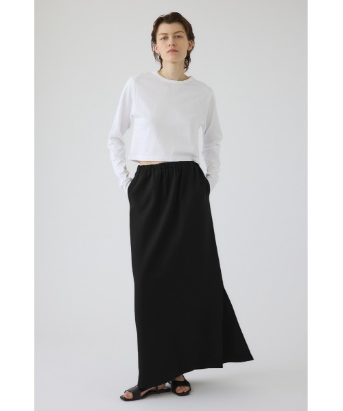 RIM.ARK(リムアーク)の「Silky long T/SH シルキー ロング ティーシャツ(Tシャツ/カットソー・レディース・ホワイト/杢グレー/ブルー/ブラック・FREE)」の6枚目の写真