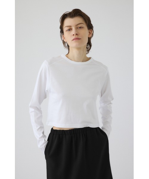 RIM.ARK(リムアーク)の「Silky long T/SH シルキー ロング ティーシャツ(Tシャツ/カットソー・レディース・ホワイト/杢グレー/ブルー/ブラック・FREE)」の7枚目の写真