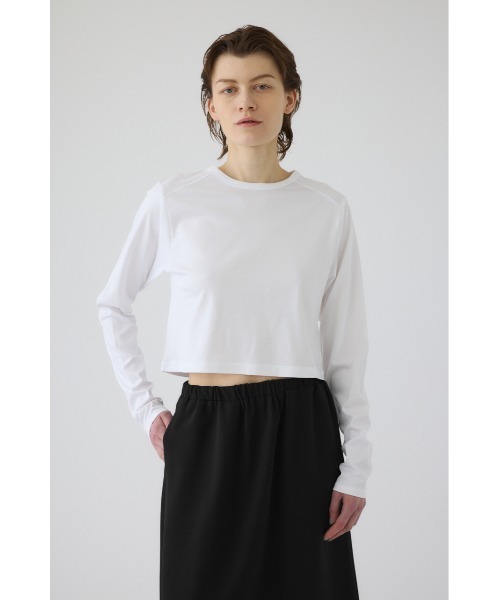 RIM.ARK(リムアーク)の「Silky long T/SH シルキー ロング ティーシャツ(Tシャツ/カットソー・レディース・ホワイト/杢グレー/ブルー/ブラック・FREE)」の8枚目の写真