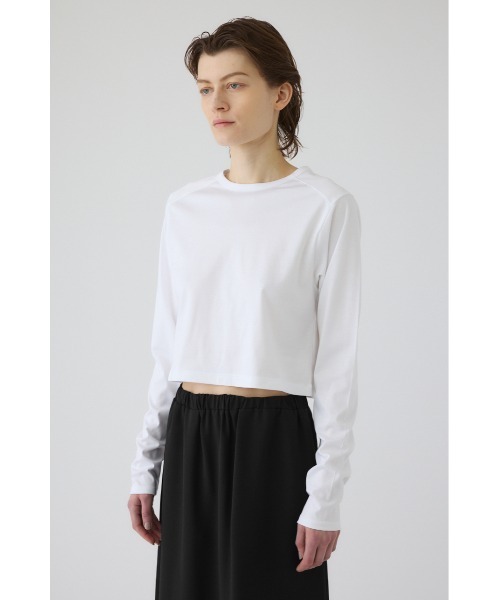 RIM.ARK(リムアーク)の「Silky long T/SH シルキー ロング ティーシャツ(Tシャツ/カットソー・レディース・ホワイト/杢グレー/ブルー/ブラック・FREE)」の9枚目の写真