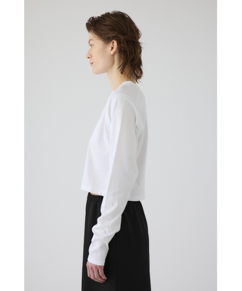 RIM.ARK(リムアーク)の「Silky long T/SH シルキー ロング ティーシャツ(Tシャツ/カットソー・レディース・ホワイト/杢グレー/ブルー/ブラック・FREE)」の10枚目の写真