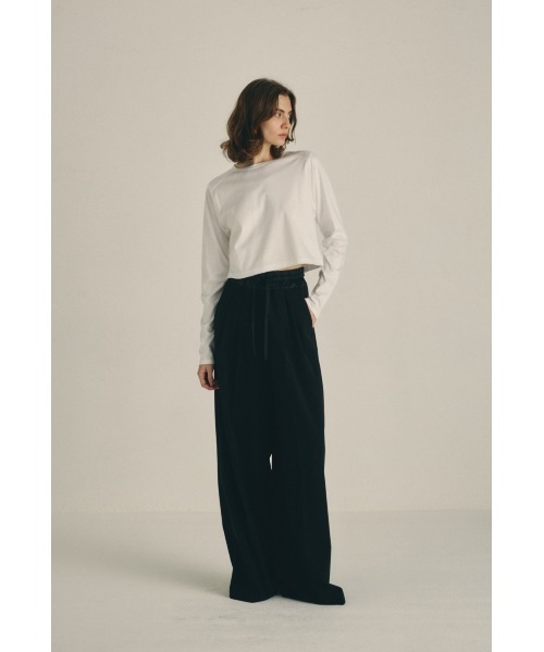RIM.ARK(リムアーク)の「Silky long T/SH シルキー ロング ティーシャツ(Tシャツ/カットソー・レディース・ホワイト/杢グレー/ブルー/ブラック・FREE)」の13枚目の写真