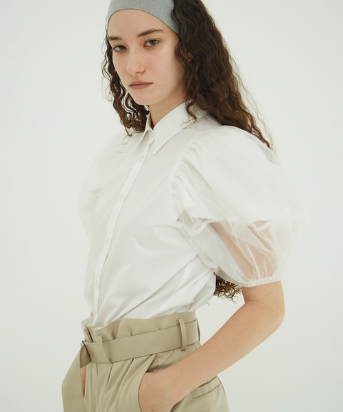 TULLE LAYERED SLEEVE SHIRTS（シャツ/ブラウス）｜CLANE（クラネ）の