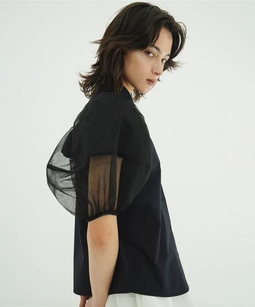 CLANE（クラネ）の「TULLE LAYERED SLEEVE SHIRTS（シャツ/ブラウス・レディース・ホワイト・1/2）」の11枚目の写真